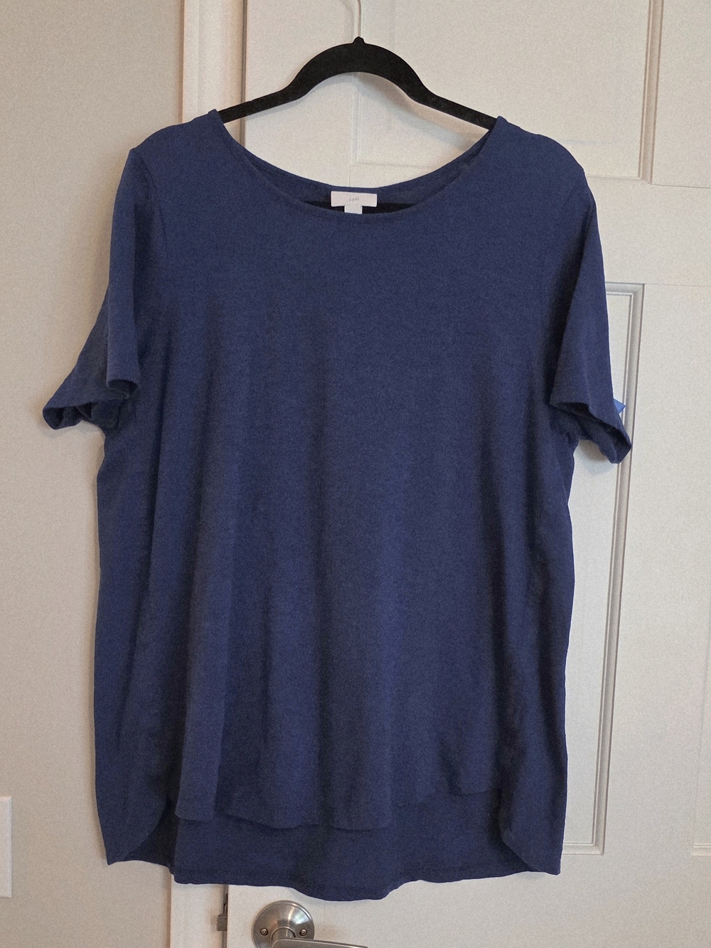 J. Jill Navy Short Sleeve Women's Tee - Picture 2 of 9